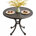 Runder Metalltisch, Farbe: dunkelbraun und schwarz